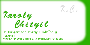 karoly chityil business card